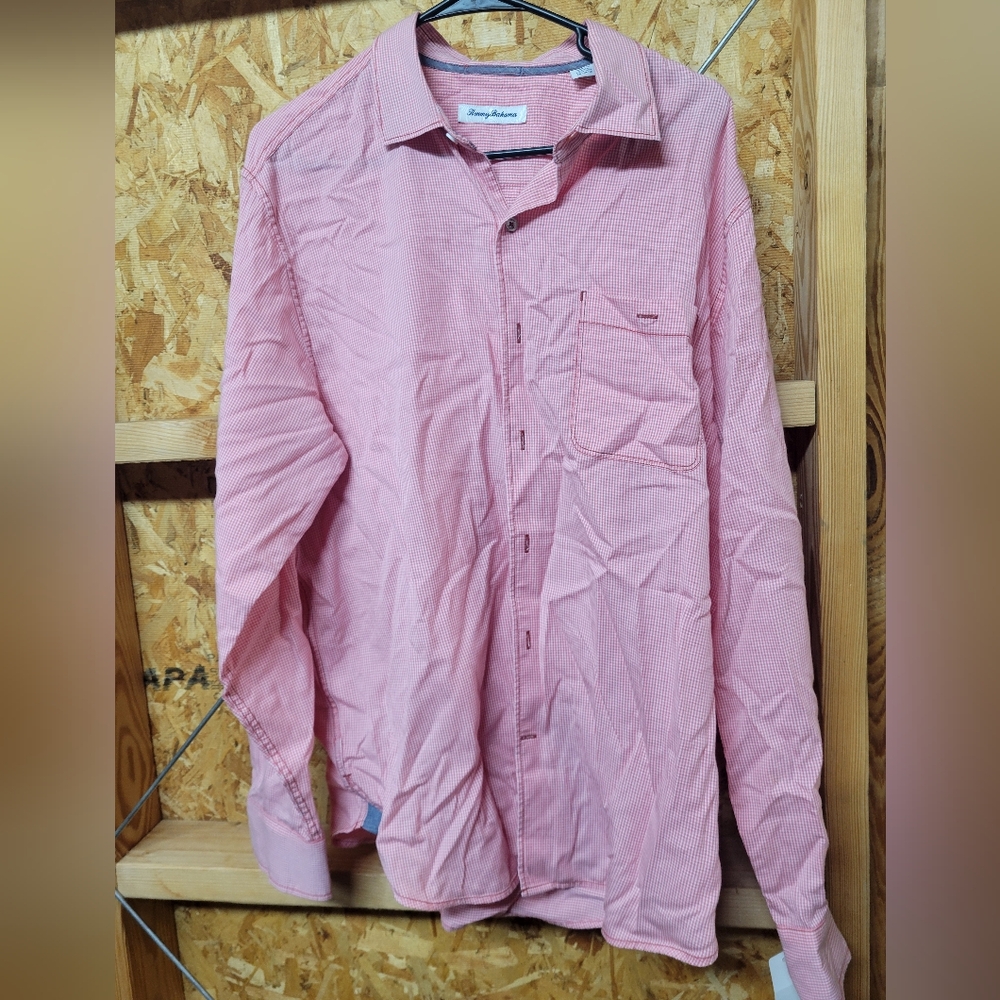 Tommy Bahama‎ Gingham Long Sleeve Button Down Ahirt Mens Size Large